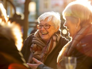 Older people laughing